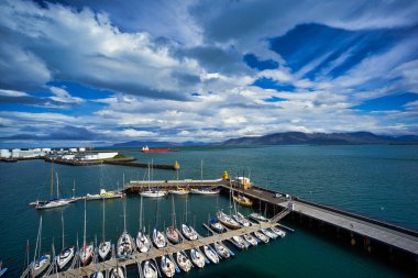 Reykjavk, İzlanda limanı. - Tarih: 18 - 07 - 2023