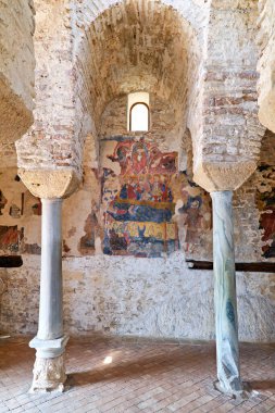 Stilo Calabria Italy. Frescoes in the interior of the Cattolica di Stilo byzantine church - Date: 24 - 08 - 2023 clipart