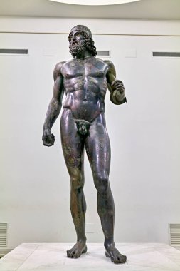 Reggio Calabria. Calabria Italy. The Riace Bronzes at the National Museum of Magna Grecia - Date: 25 - 08 - 2023 clipart