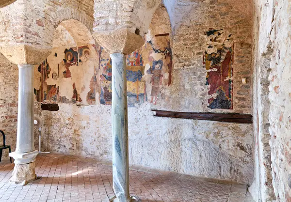 stock image Stilo Calabria Italy. Frescoes in the interior of the Cattolica di Stilo byzantine church - Date: 24 - 08 - 2023