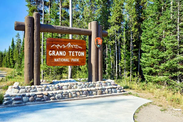 stock image The entrance of the Grand Teton National Park. Wyoming. United States. - Date: 13 - 08 - 2023