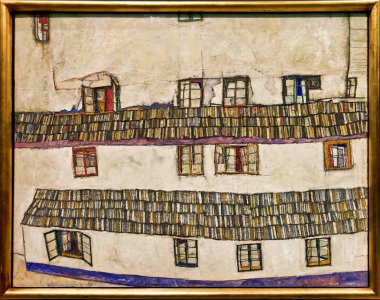 Egon Schiele - Bir Ev Cephesi (1914) - Belvedere Müzesi Viyana - Tarih: 04 - 11 - 2023