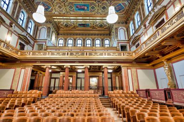 Wiener Musikverein 'in Goldener Saal (Altın Salon) konser salonu. Viyana Avusturya - Tarih: 05 - 11 - 2023