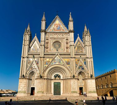 Orvieto Umbria Italy. The facade of the Cathedral - Date: 22 - 08 - 2023 clipart