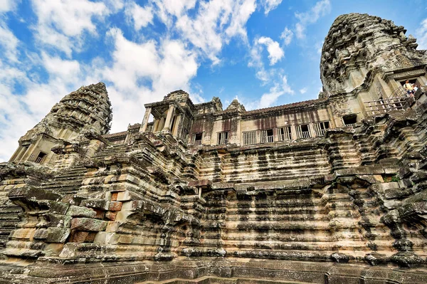 Кхмерская Архитектура Храме Ангкор Ват Пожинаем Камбоджа Дата 2023 Стоковая Картинка