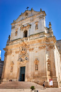 Apulia Puglia İtalya. Martina Franca. Piazza Plebiscito ve Katedral. Bazilika S. Martino - Tarih: 26 - 08 - 2023