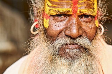 Hindistan Rajasthan Jaisalmer. Sadhu (kutsal adam) - Tarih: 08 - 08 - 2023