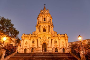 Modica Sicilya 'daki San Giorgio Katedrali Duomo - Tarih: 07 - 12 - 2023