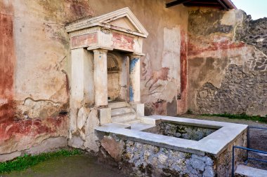 Napoli Campania İtalya. Pompeii antik Roma kentiydi - tarih: 05 - 01 - 2023