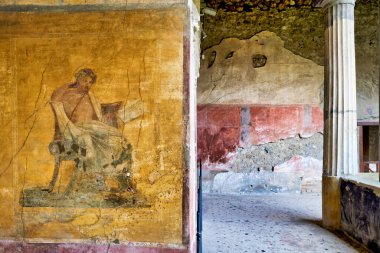 Napoli Campania İtalya. Pompeii antik Roma kentiydi - tarih: 05 - 01 - 2023