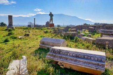 Napoli Campania İtalya. Pompeii antik Roma kentiydi - tarih: 05 - 01 - 2023