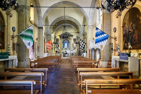 San Quirico Orcia Val Orcia Toskana Talya Chiesa San Francesco — Stok fotoğraf