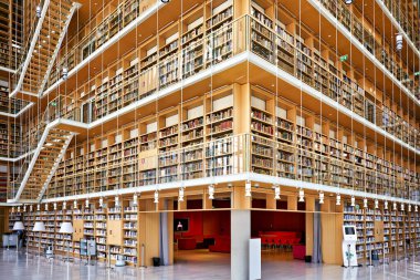 Athens Greece. The National Library inside the Stavros Niarchos Foundation Cultural Center - Date: 10 - 06 - 2023 clipart