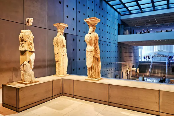 stock image Athens Greece. The Acropolis Museum caryatids - Date: 07 - 06 - 2023