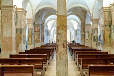 Verona Veneto Italy. San Fermo Maggiore Church. Frescoes in the crypt - Date: 30 - 04 - 2024 clipart