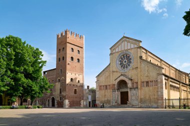 Verona Veneto Italy. The Basilica of San Zeno - Date: 01 - 05 - 2024 clipart