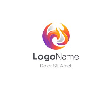 Soyut renkli Anka logosu gradyanı