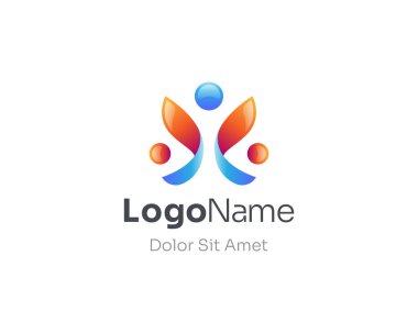 Muhteşem topluluk insanları logo gradyanı