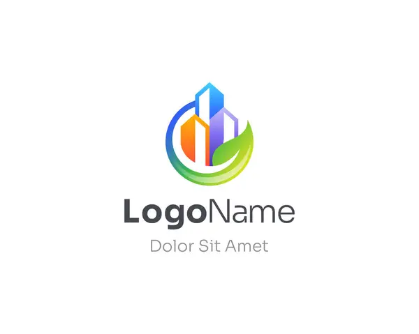 Şehir logosu olan renkli bir yaprak