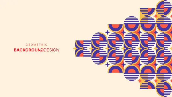 Yıldız arkaplanlı düz renkli geometrik