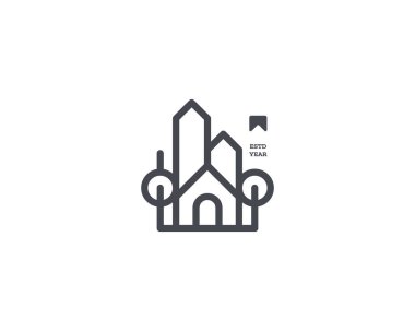 Yaratıcı basit minimalist modern monogram ev logosu