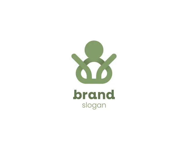 Yaratıcı minimalist basit modern insanlar logosu