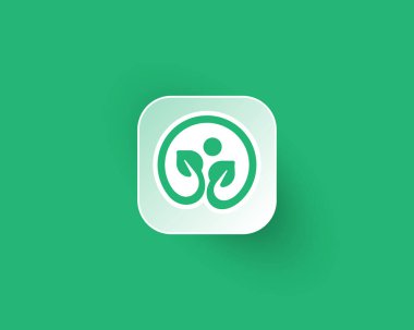 Uygulama simgesindeki insanların oluşturduğu yaratıcı yaprak