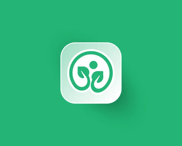 Uygulama simgesindeki insanların oluşturduğu yaratıcı yaprak