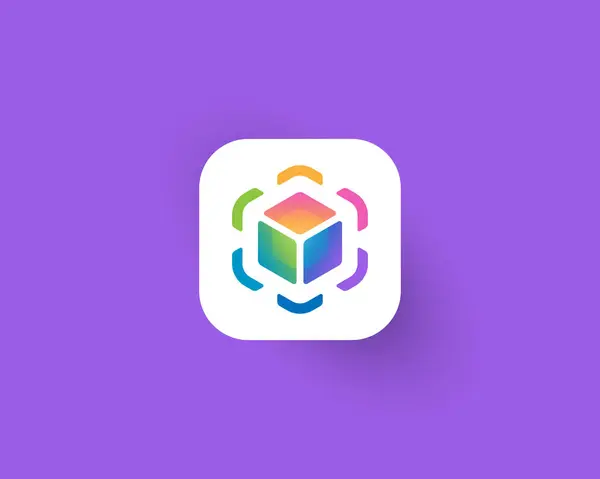 Renkli kutu bağlantısı logo gradyanı