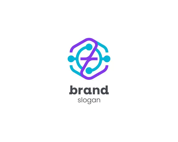 Bağlantı sembollü yaratıcı altıgen