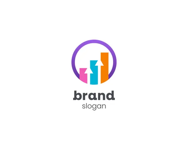 Basit modern renkli grafik çizelgesi logosu