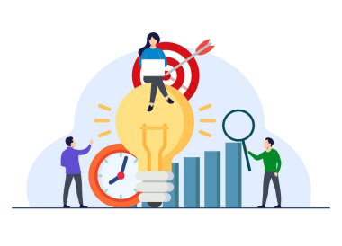 verimlilik düzlüğü, öz yönetim, performans artışı, hedef belirleme, hedeflere ulaşmak, iniş sayfası için zaman yönetimi konsepti, web pankartı, sosyal medya, bilgi