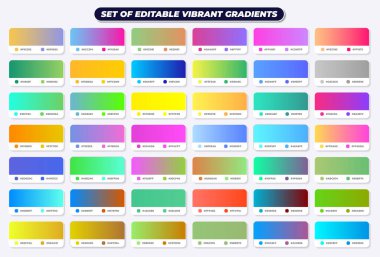 Canlı gradyan kareler, renkler ve gradyanlar