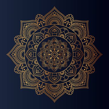 Lüks Altın Mandala tasarımı