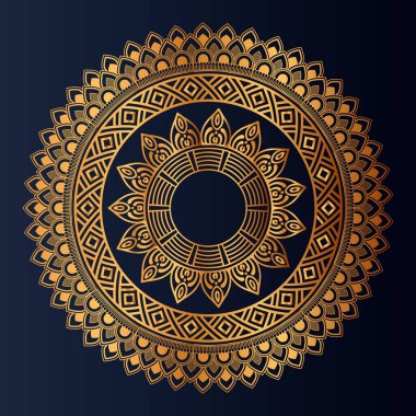 Lüks Altın Mandala tasarımı