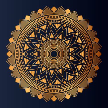 Lüks Altın Mandala tasarımı