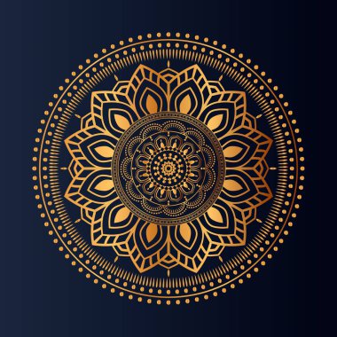 Lüks Altın Mandala tasarımı