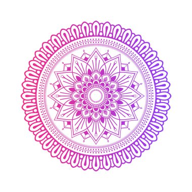 Çiçek desenli rengarenk mandala