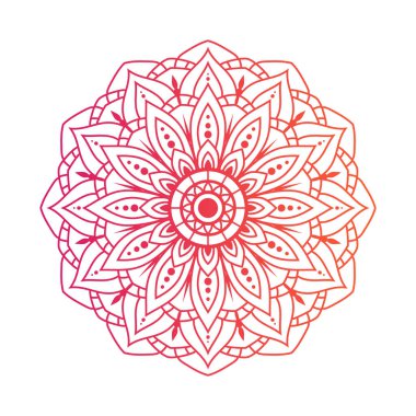 Çiçek desenli rengarenk mandala