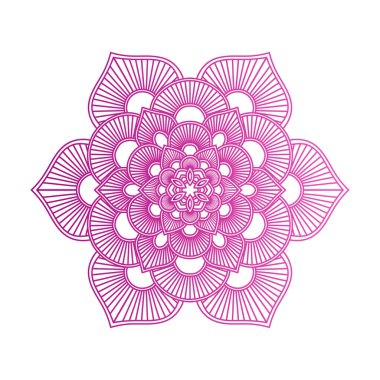 Çiçek desenli rengarenk mandala