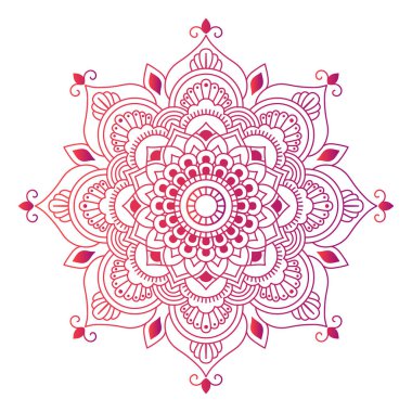 Çiçek desenli rengarenk mandala