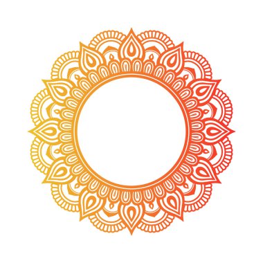 Çiçek desenli rengarenk mandala