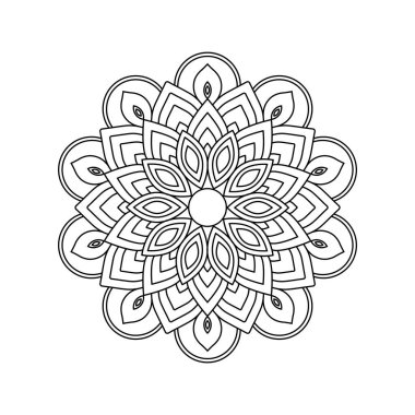 Çiçek mandala vektör şablonu