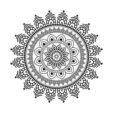 Çiçek mandala vektör şablonu