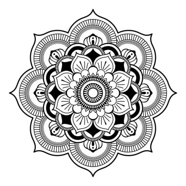 Çiçek mandala vektör şablonu