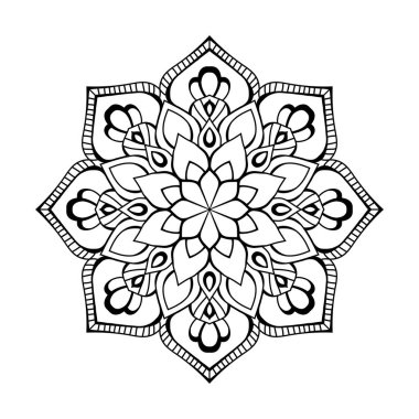 Çiçek mandala vektör şablonu