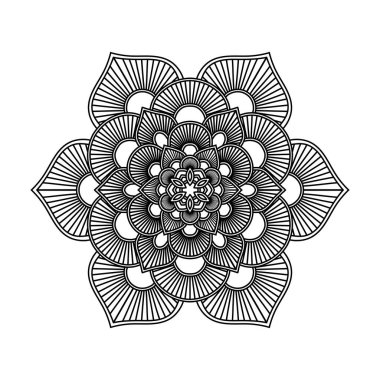 Floral mandala vector template clipart