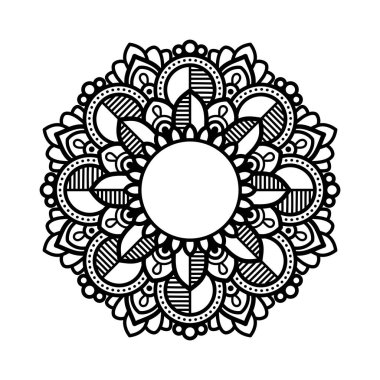 Çiçek mandala vektör şablonu