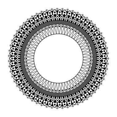 Çiçek mandala vektör şablonu