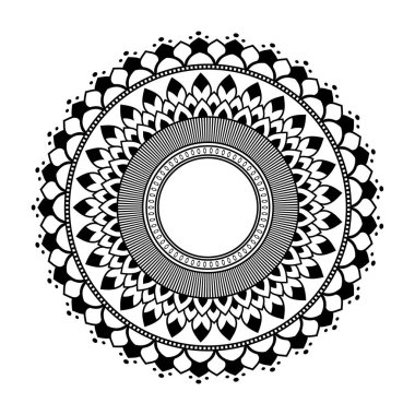 Çiçek mandala vektör şablonu